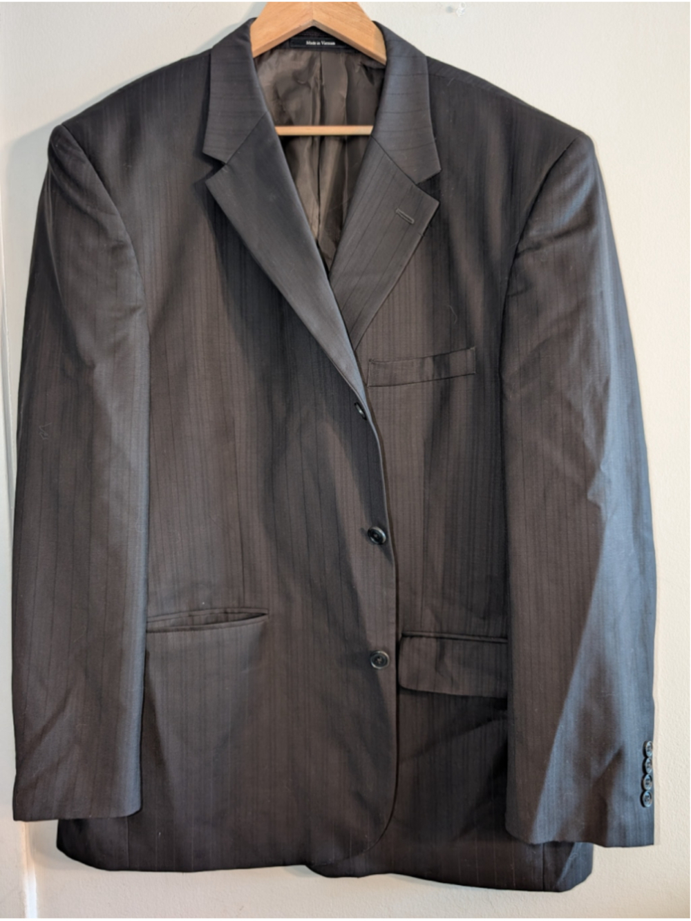 Paulo Solari Brown
Pinstripe Sport Coat, 48R, Mens